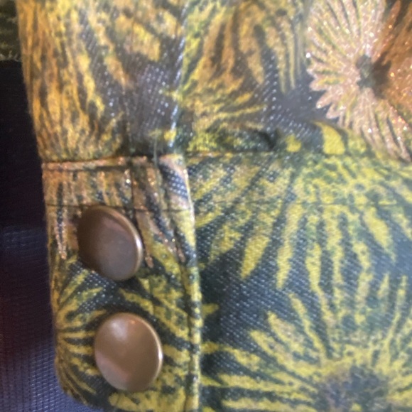 Christopher & Banks Green gold zip jacket. EUC! Size Large - Picture 4 of 9